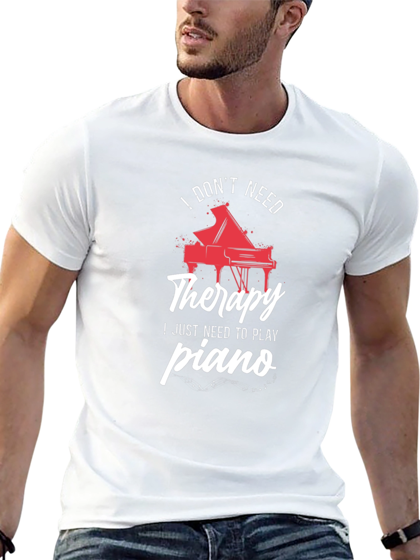 Piano Therapy T-Shirt | Musician Gift