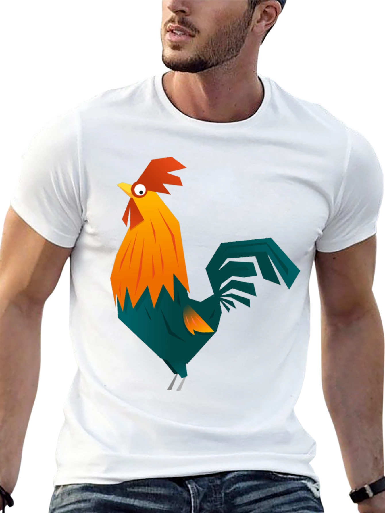 Rooster Graphic Tee - Mens Black T-Shirt