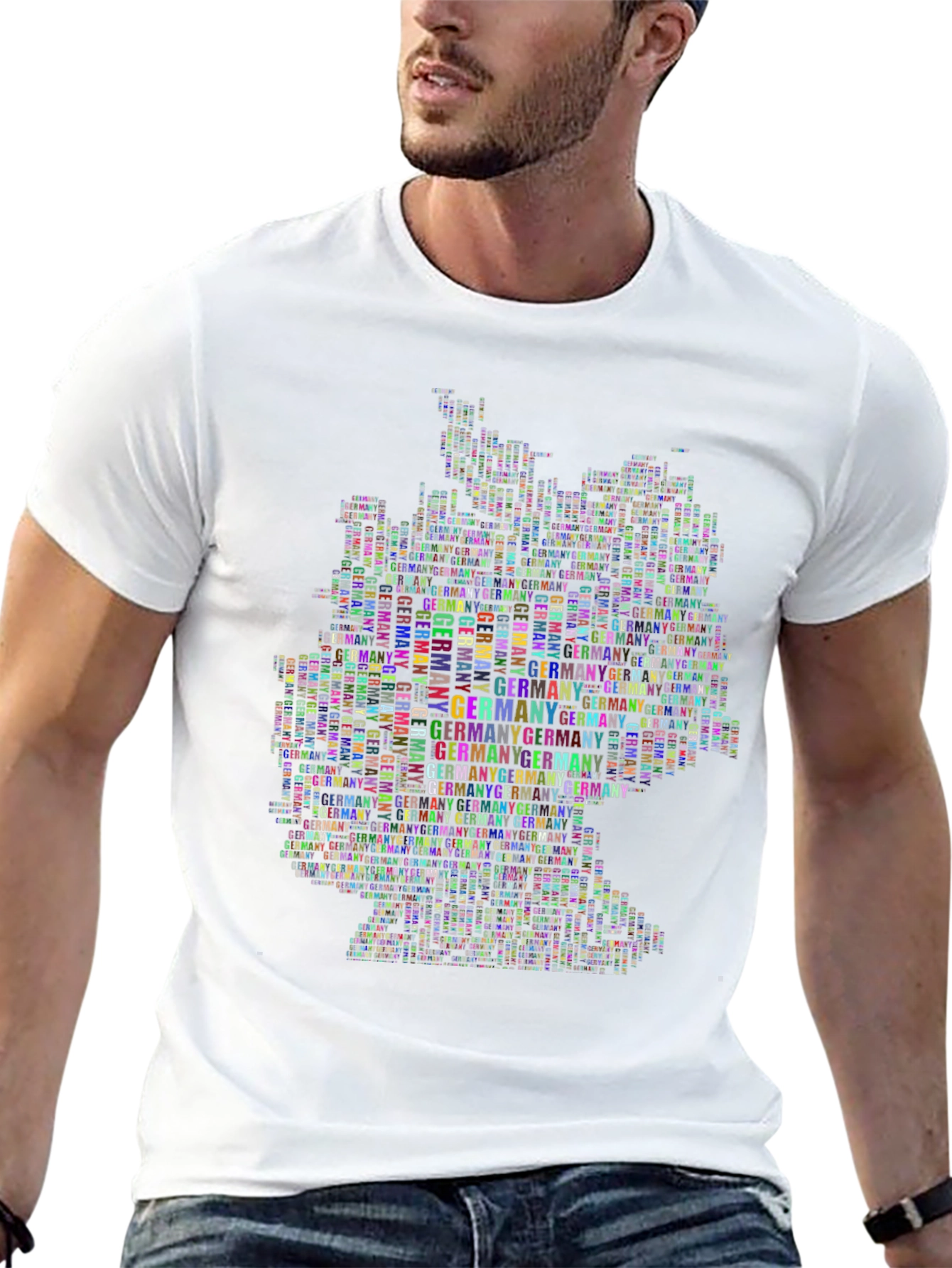 Germany Map Word Art T-Shirt