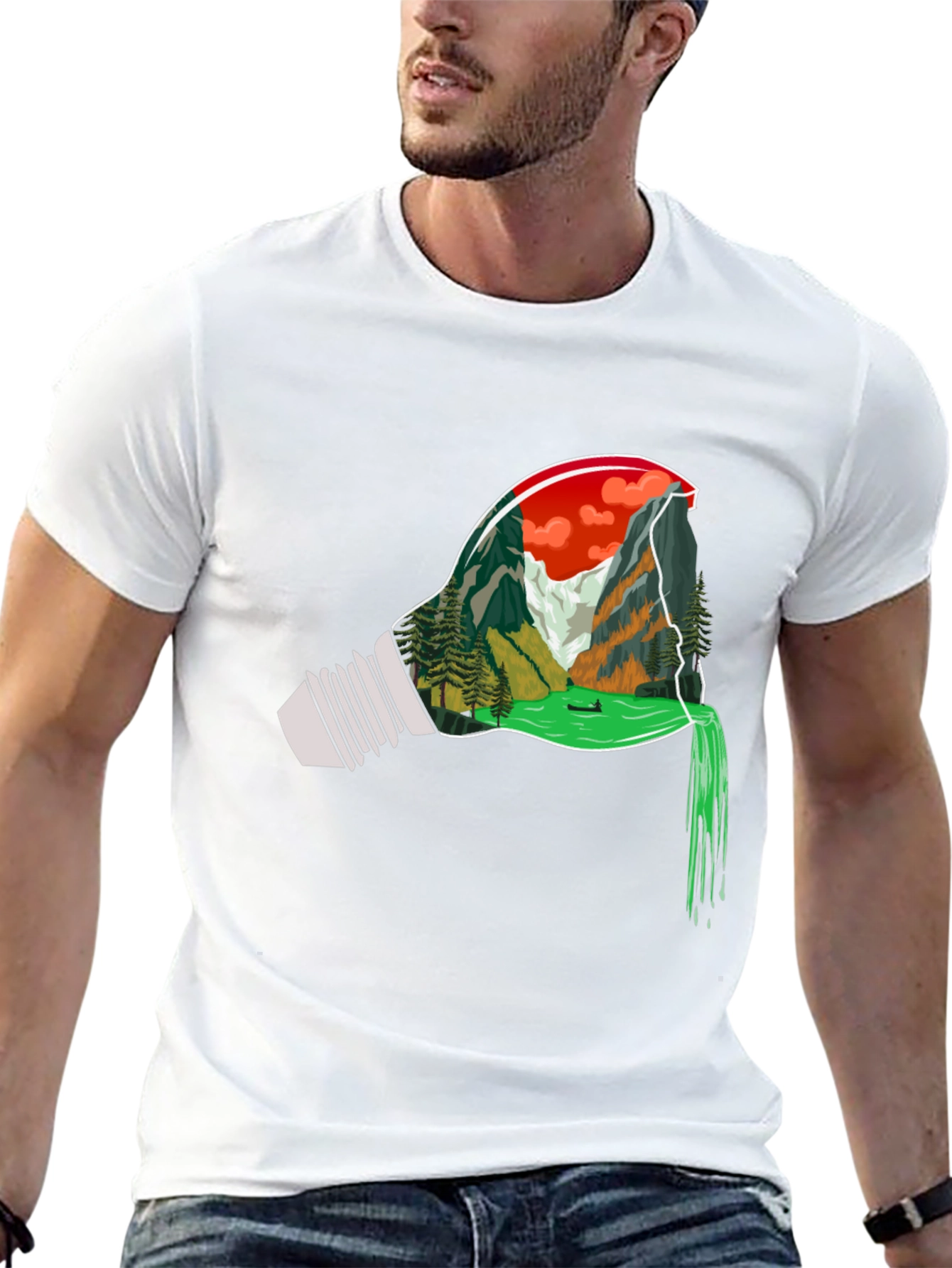 Nature Bulb Graphic Tee - Mens Black T-Shirt