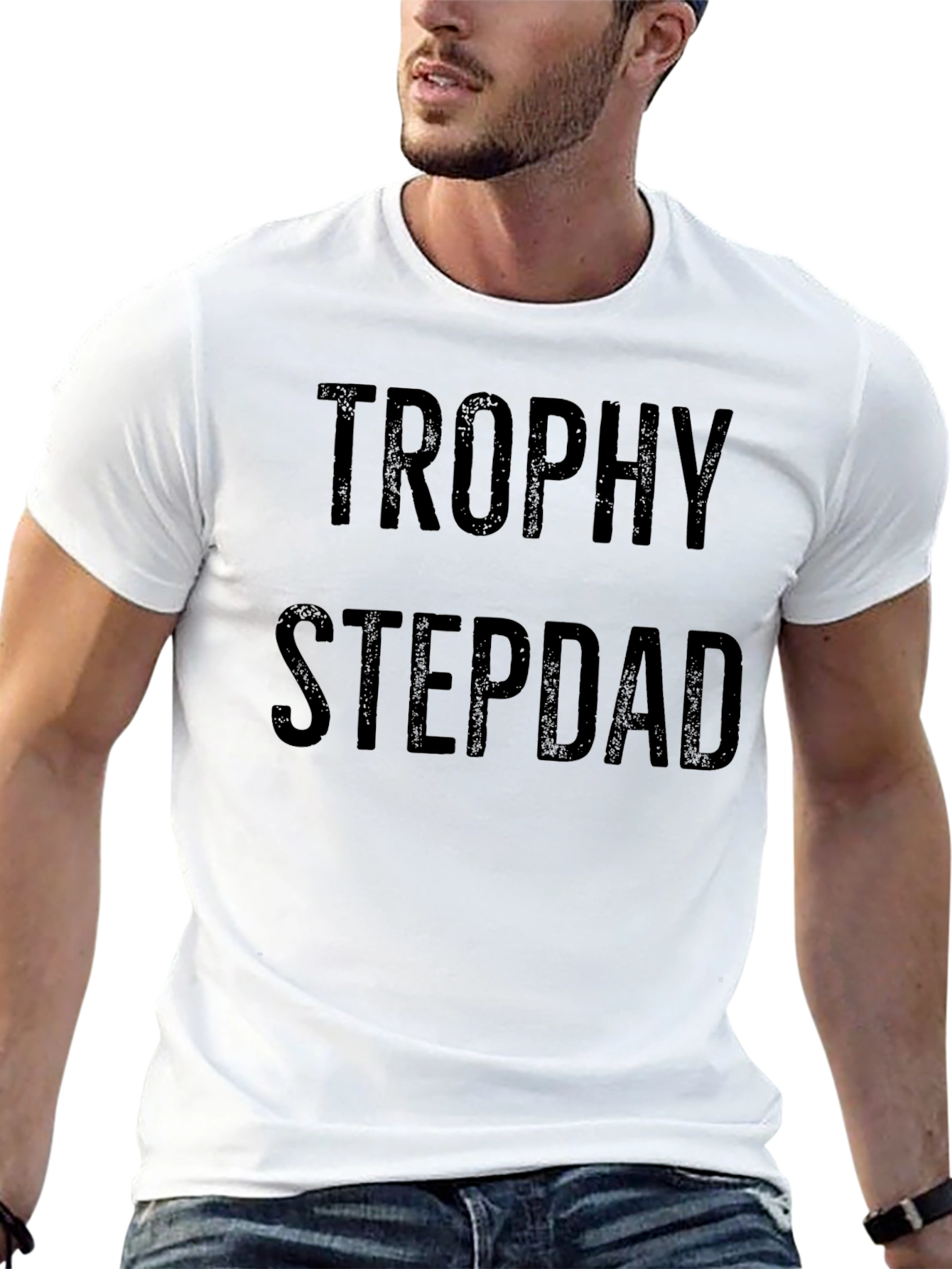 Trophy Stepdad Graphic Tee - Black