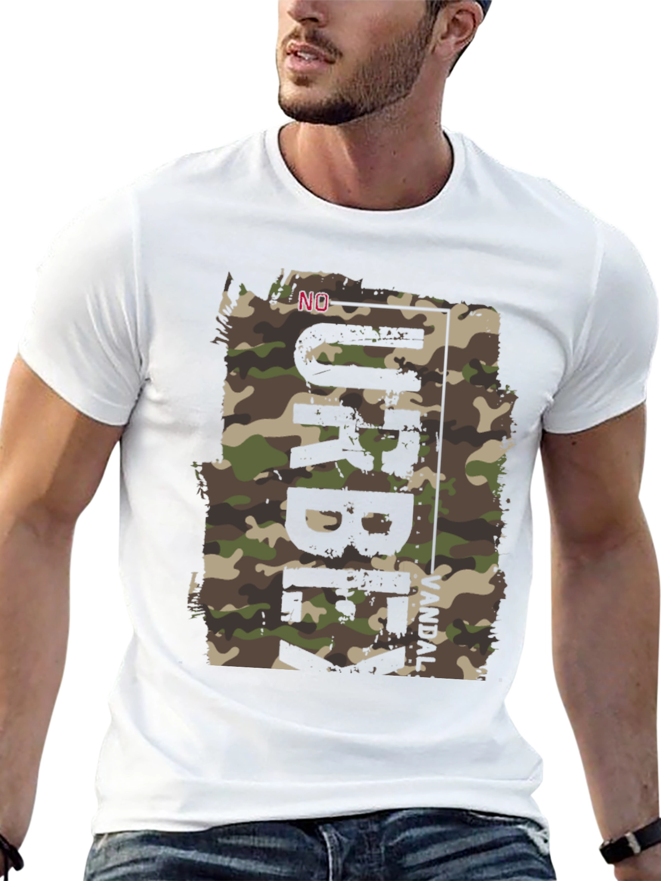 Urban Camo Print Mens T-Shirt