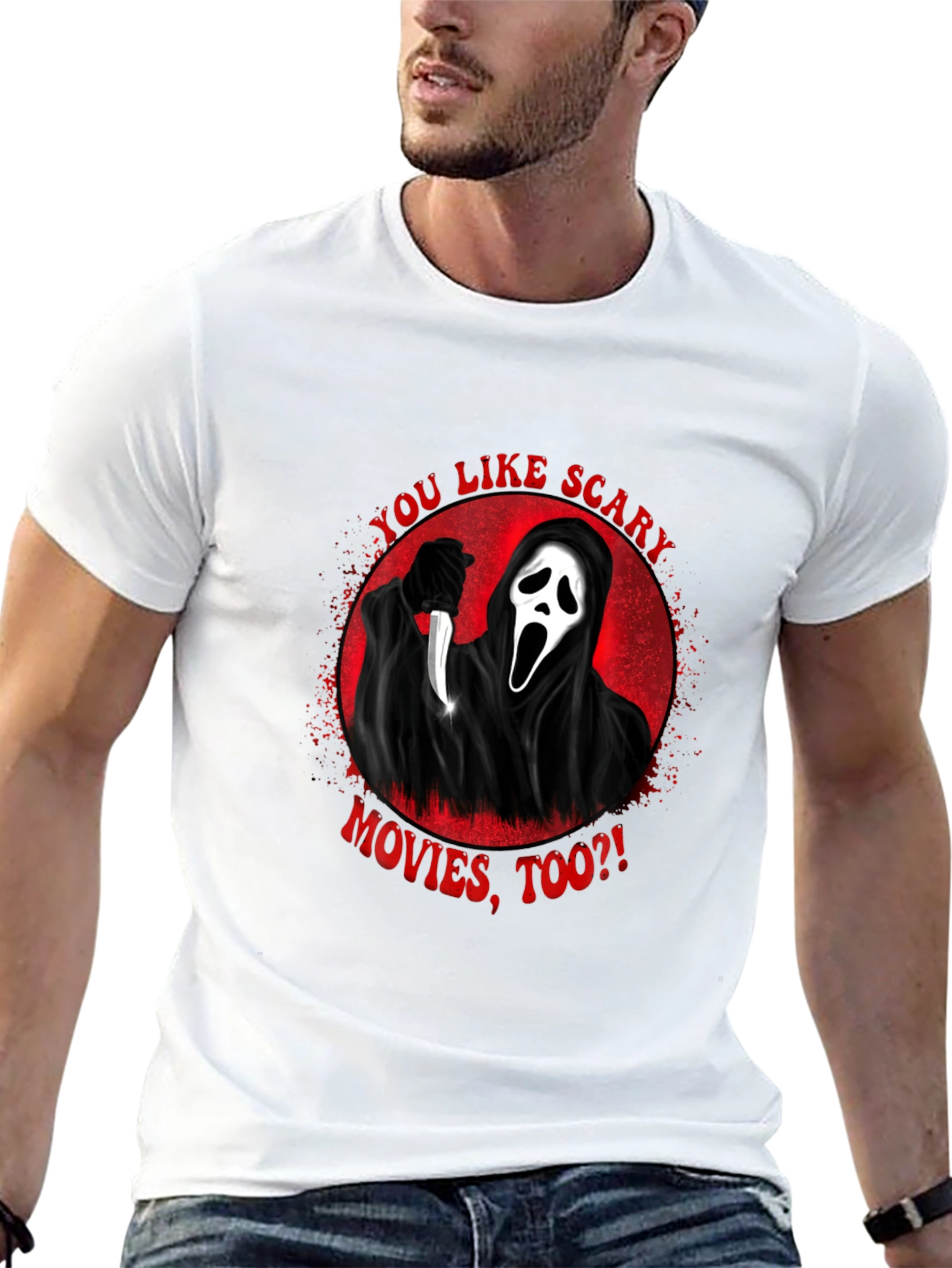 Scream Movie Graphic T-Shirt - You Like Scary Movies?