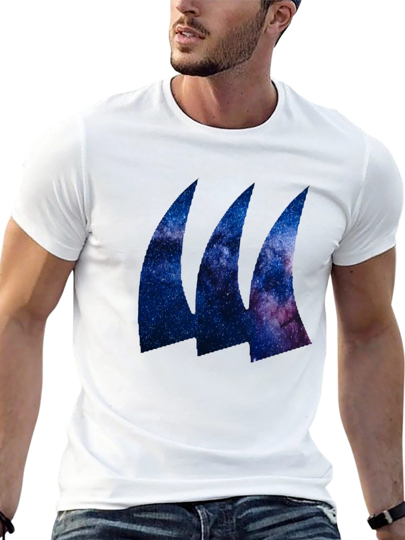Galaxy Wave Tee - Black Stylish T-Shirt