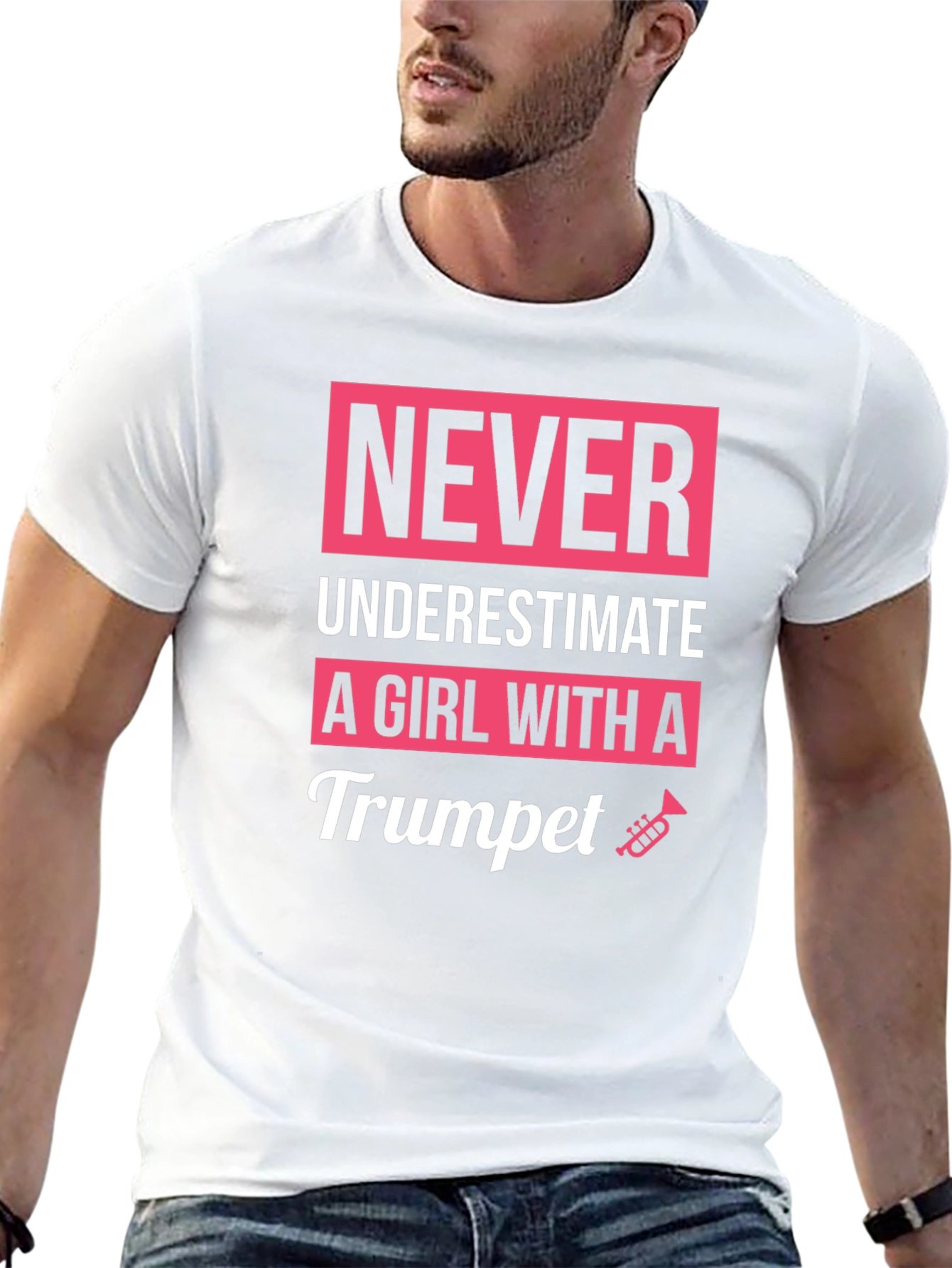 Never Underestimate a Girl with a Trumpet T-Shirt