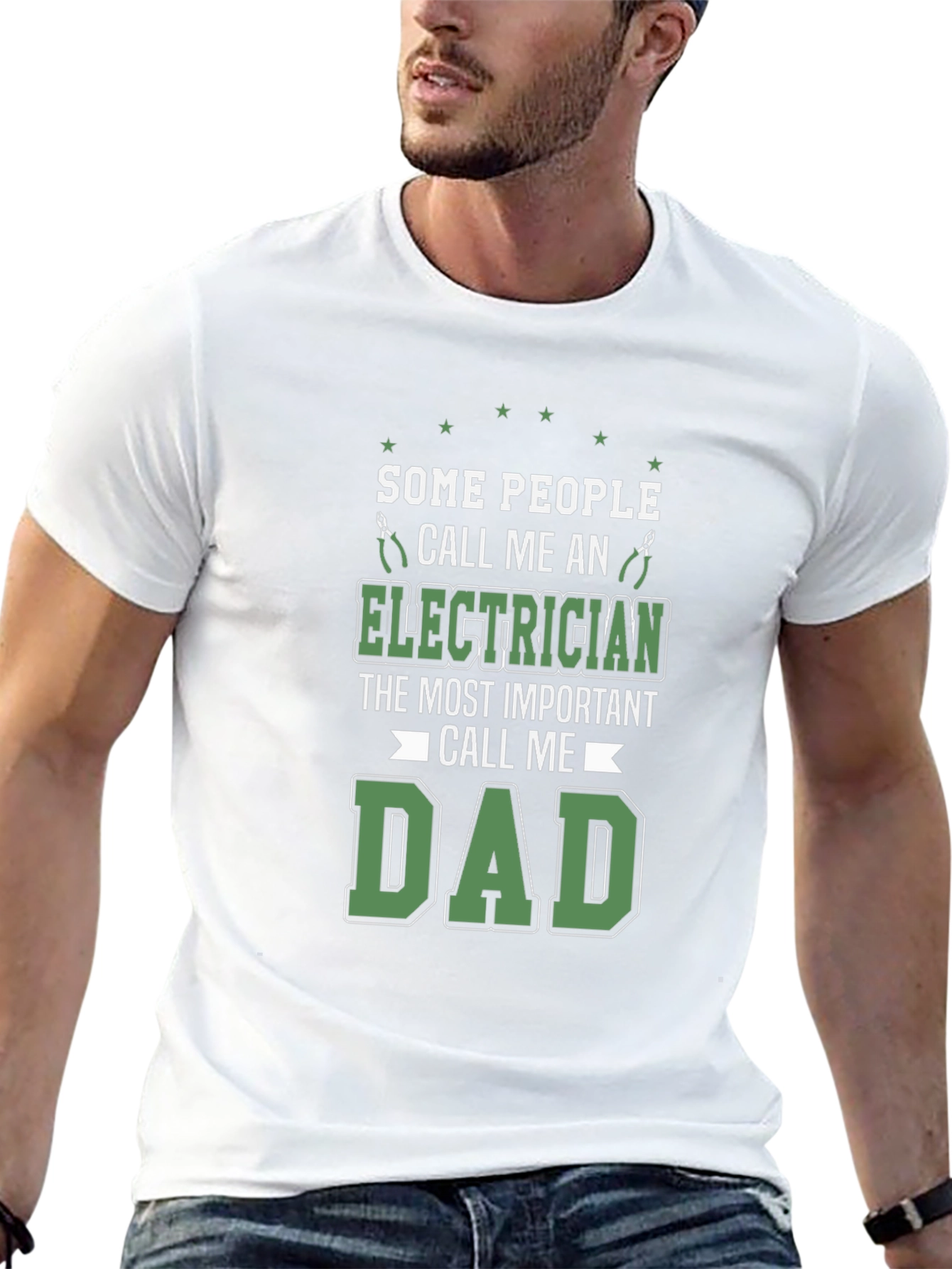 Electrician Dad T-Shirt - Funny Fathers Day Gift
