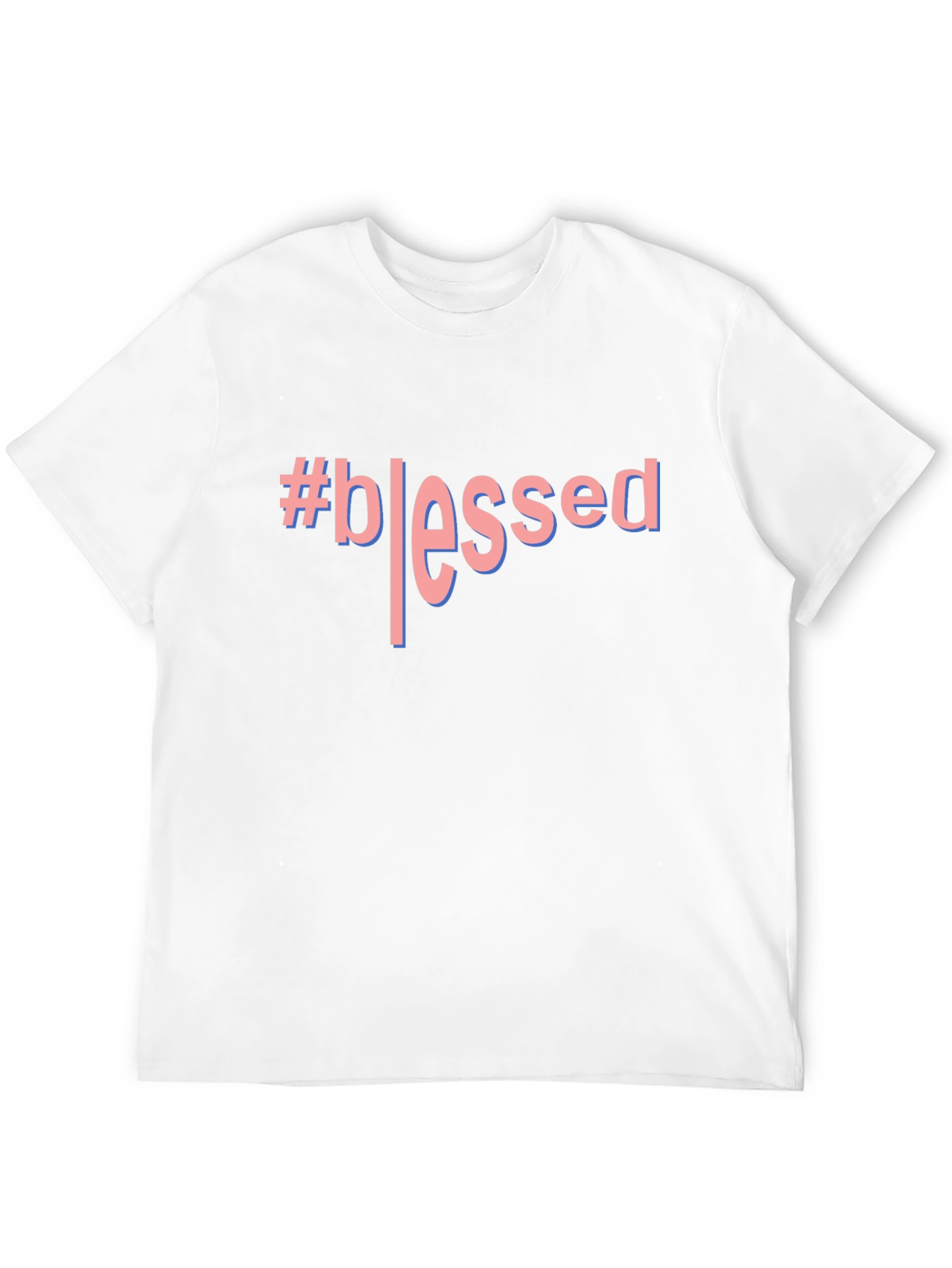 #Blessed Graphic T-Shirt - Black Crew Neck Tee