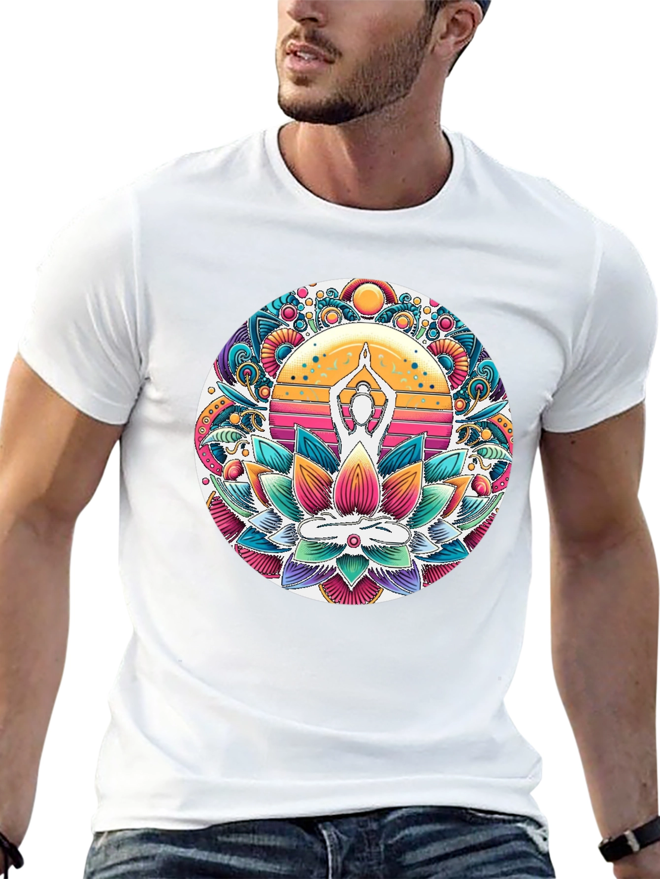 Yoga Lotus Mandala Graphic Tee
