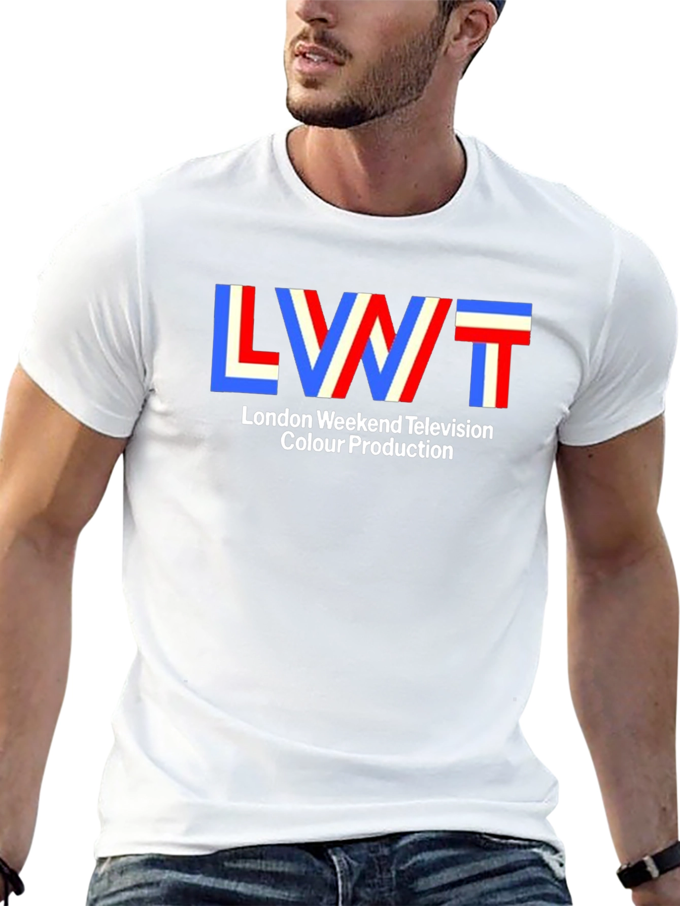 LWT London Weekend Television Retro Black T-Shirt