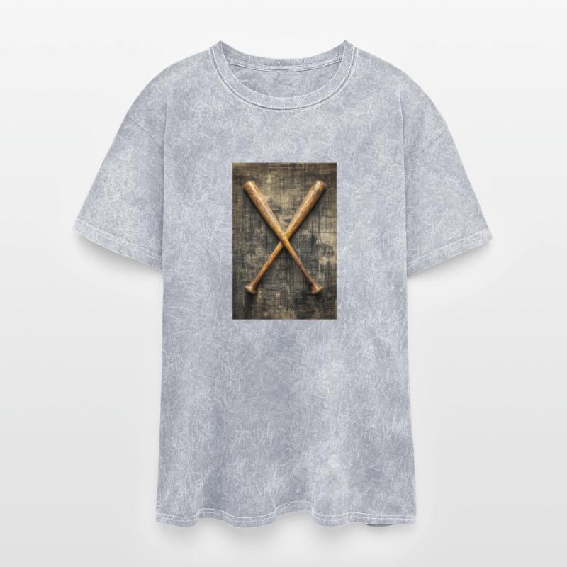 Aged Baseball Bats Crossed