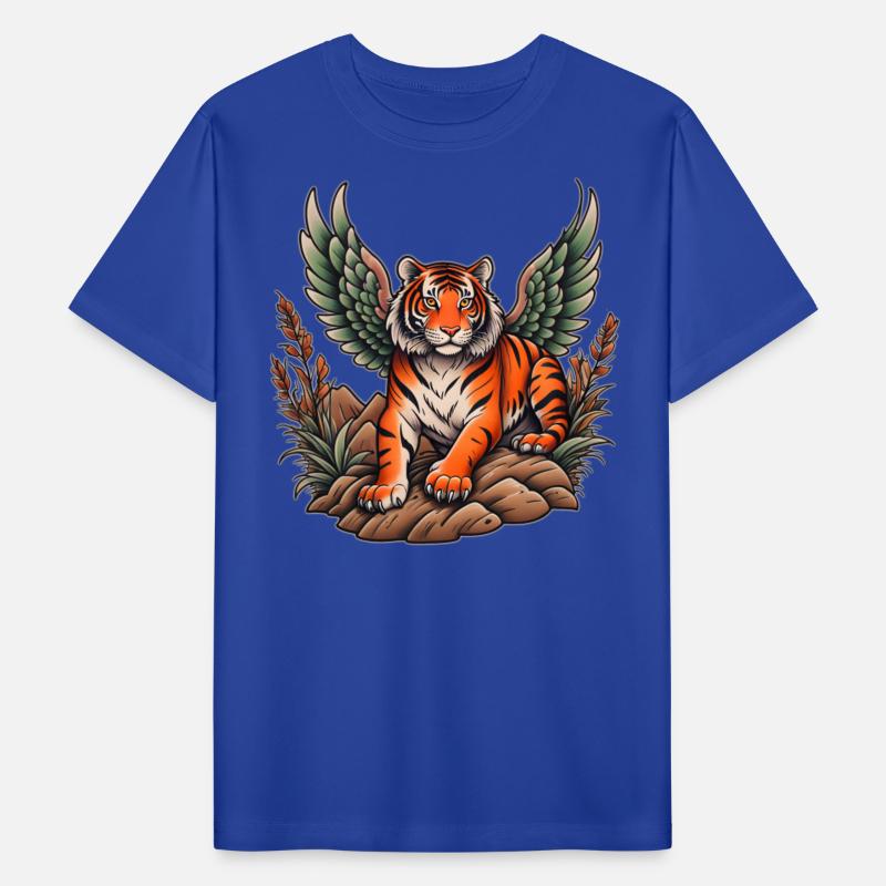 AI Tiger with Wings on Hilltop
