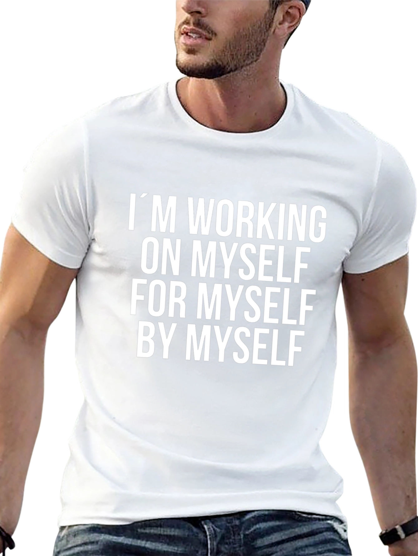 Motivational Graphic T-Shirt - Work On Myself