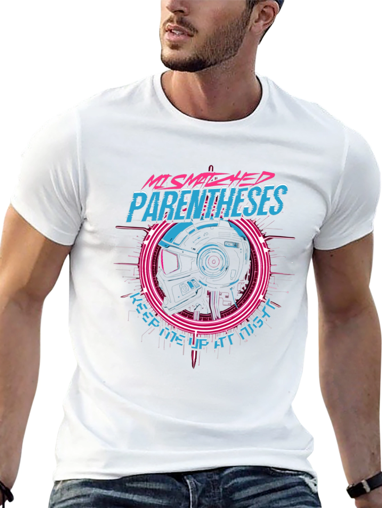 Mismatched Parentheses Graphic T-Shirt