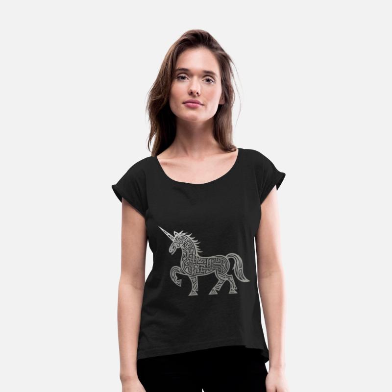 Celtic Unicorn Line Art Tattoo