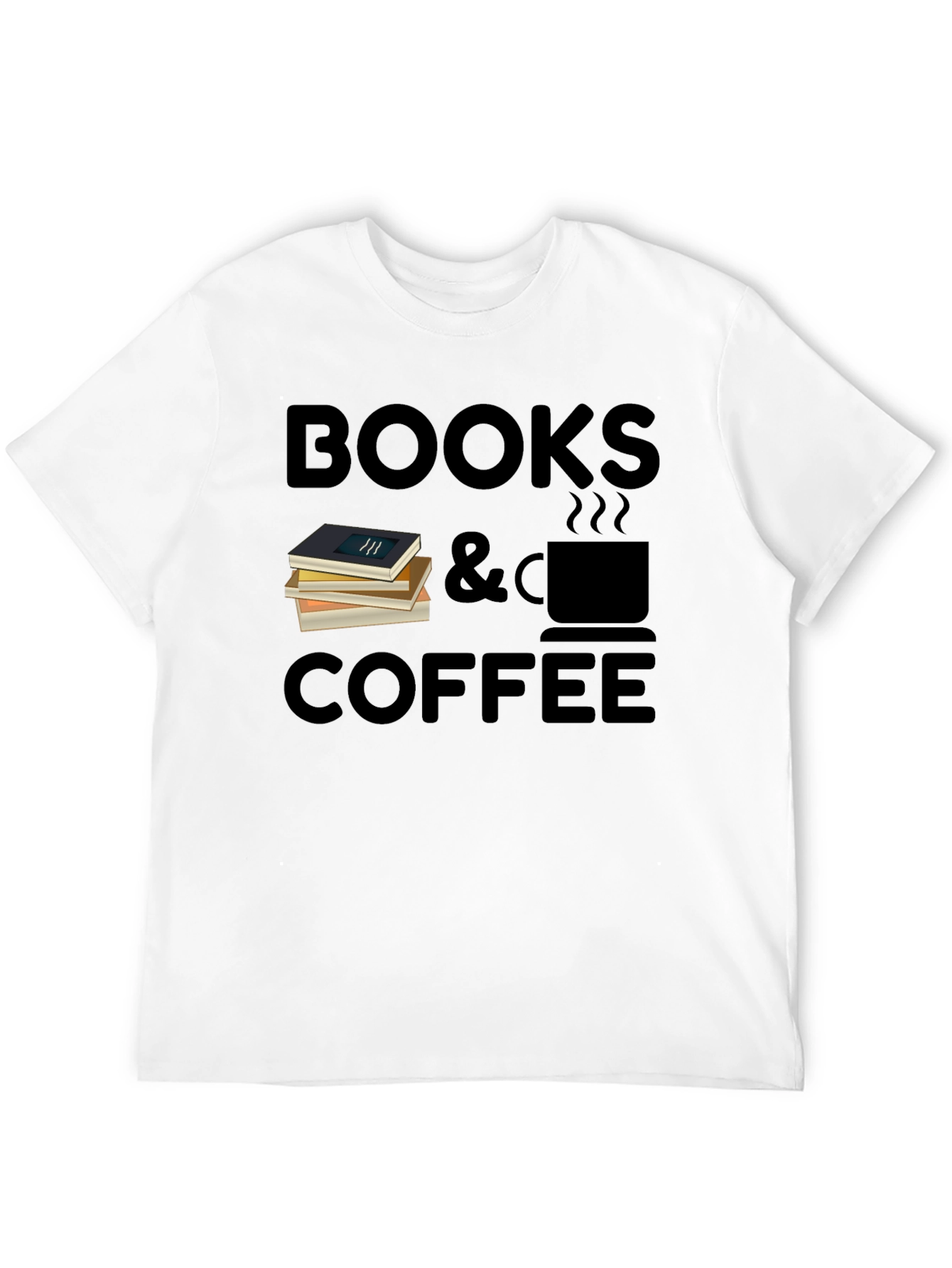 Books & Coffee Graphic T-Shirt
