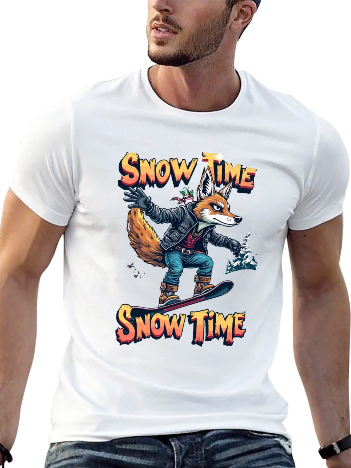 Snow Time Fox Snowboarding T-Shirt
