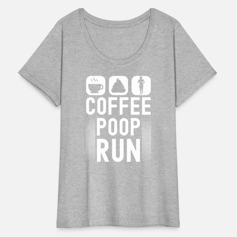 Coffee Poop Run Funny Trail Running Graphic