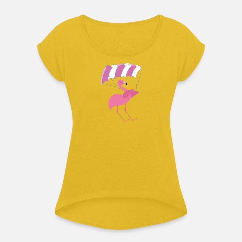 Cute Pink Flamingo Paragliding Parachute Gift