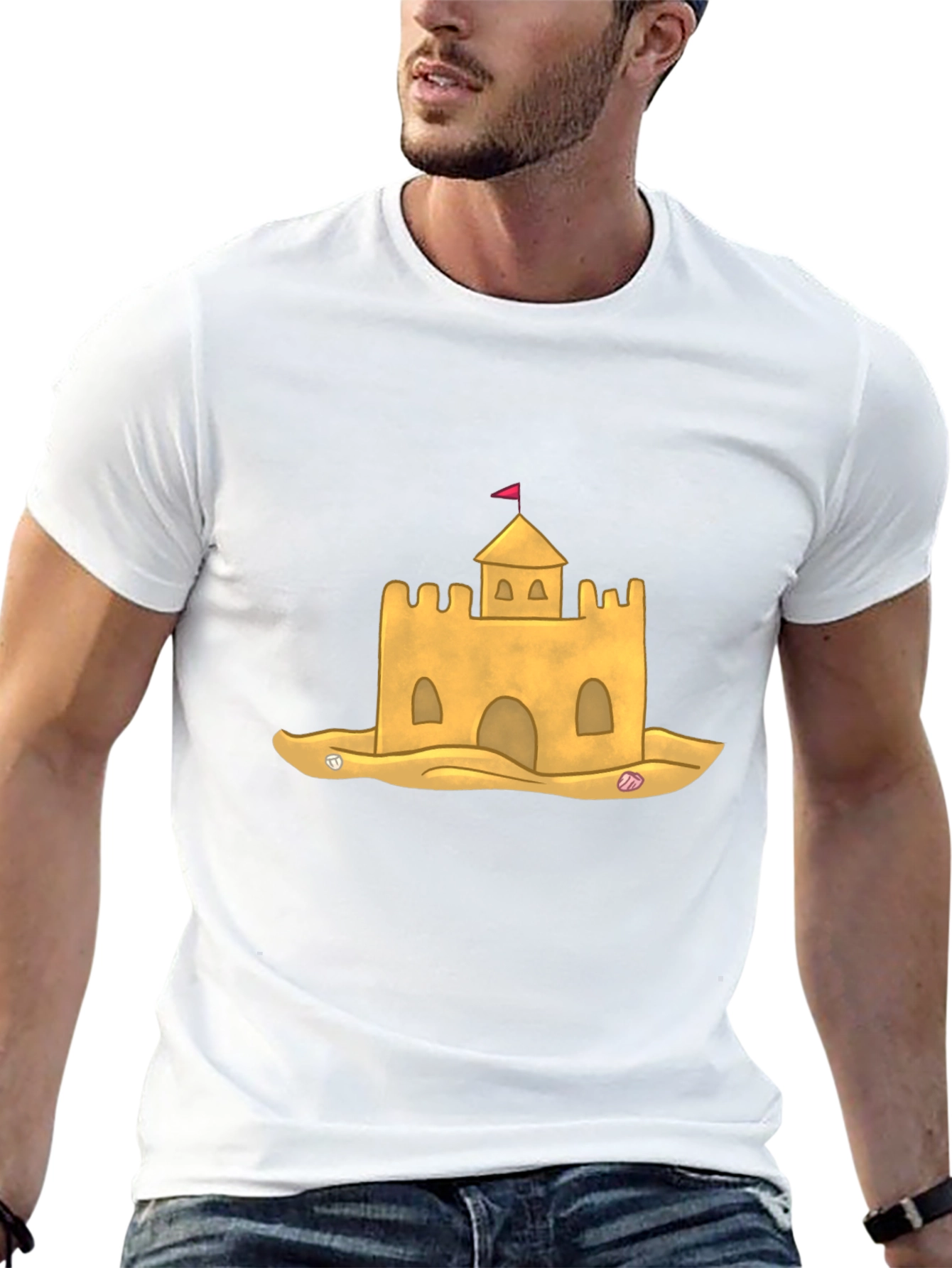 Sandcastle Graphic Tee - Summer Fun T-Shirt