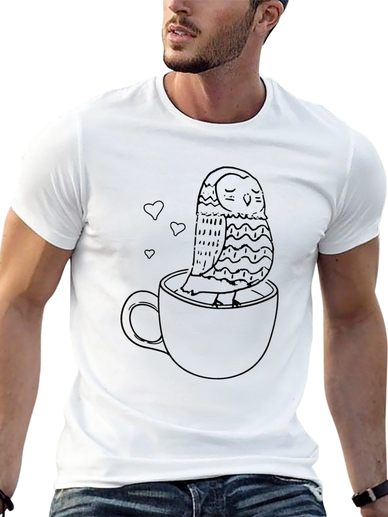 Owl in a Cup Tee - Cozy Comfort