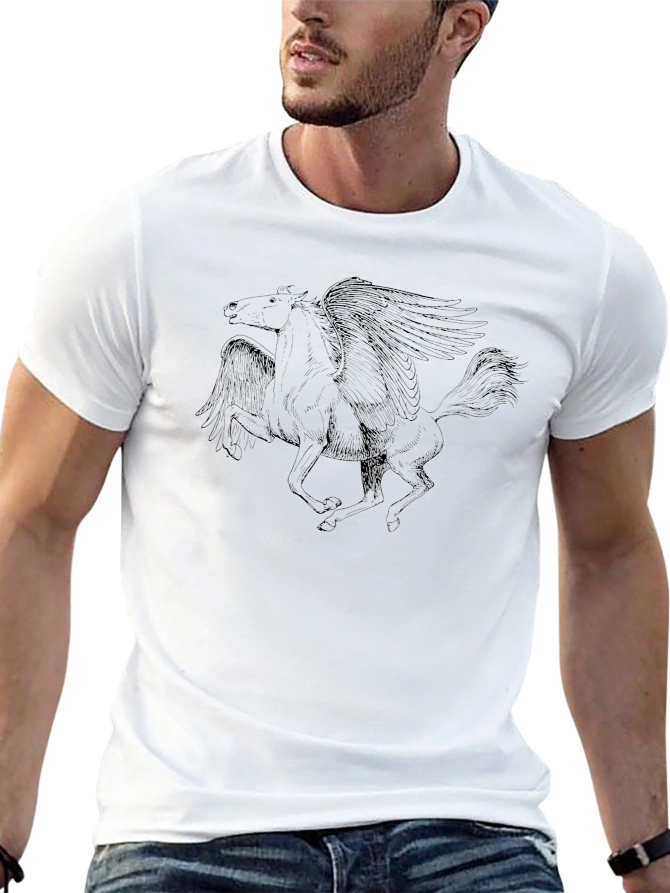 Black Pegasus Graphic Tee