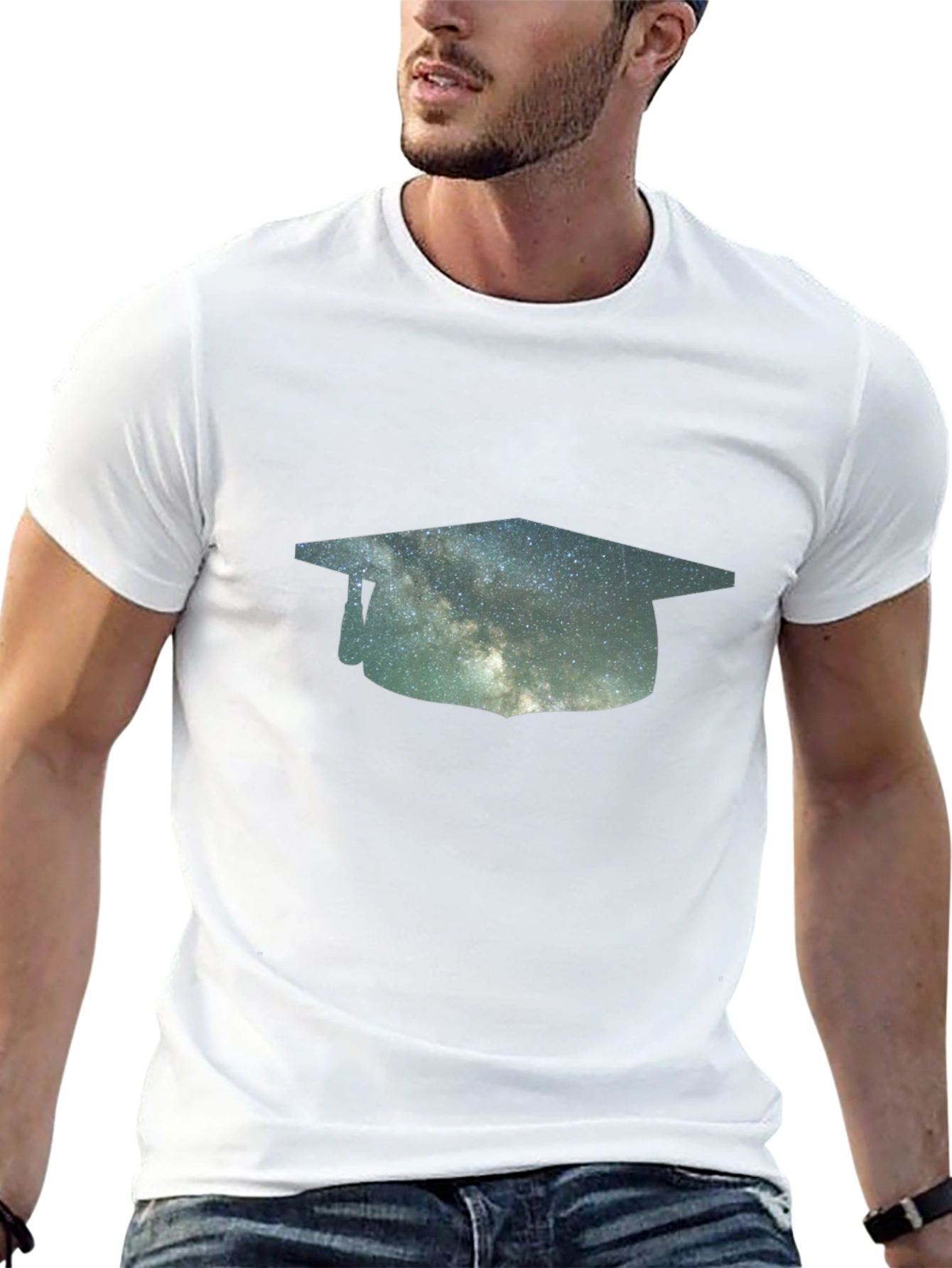 Graduation Cap Galaxy Graphic Tee