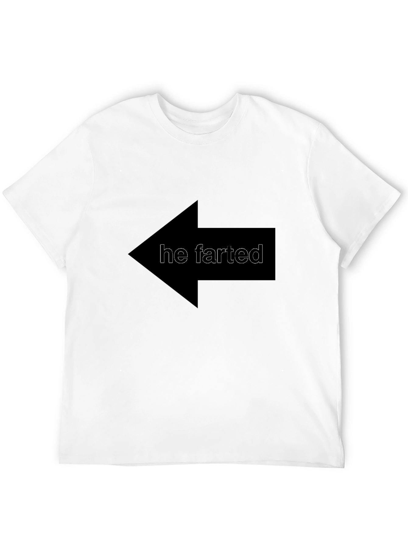 Humorous He Farted Arrow T-Shirt