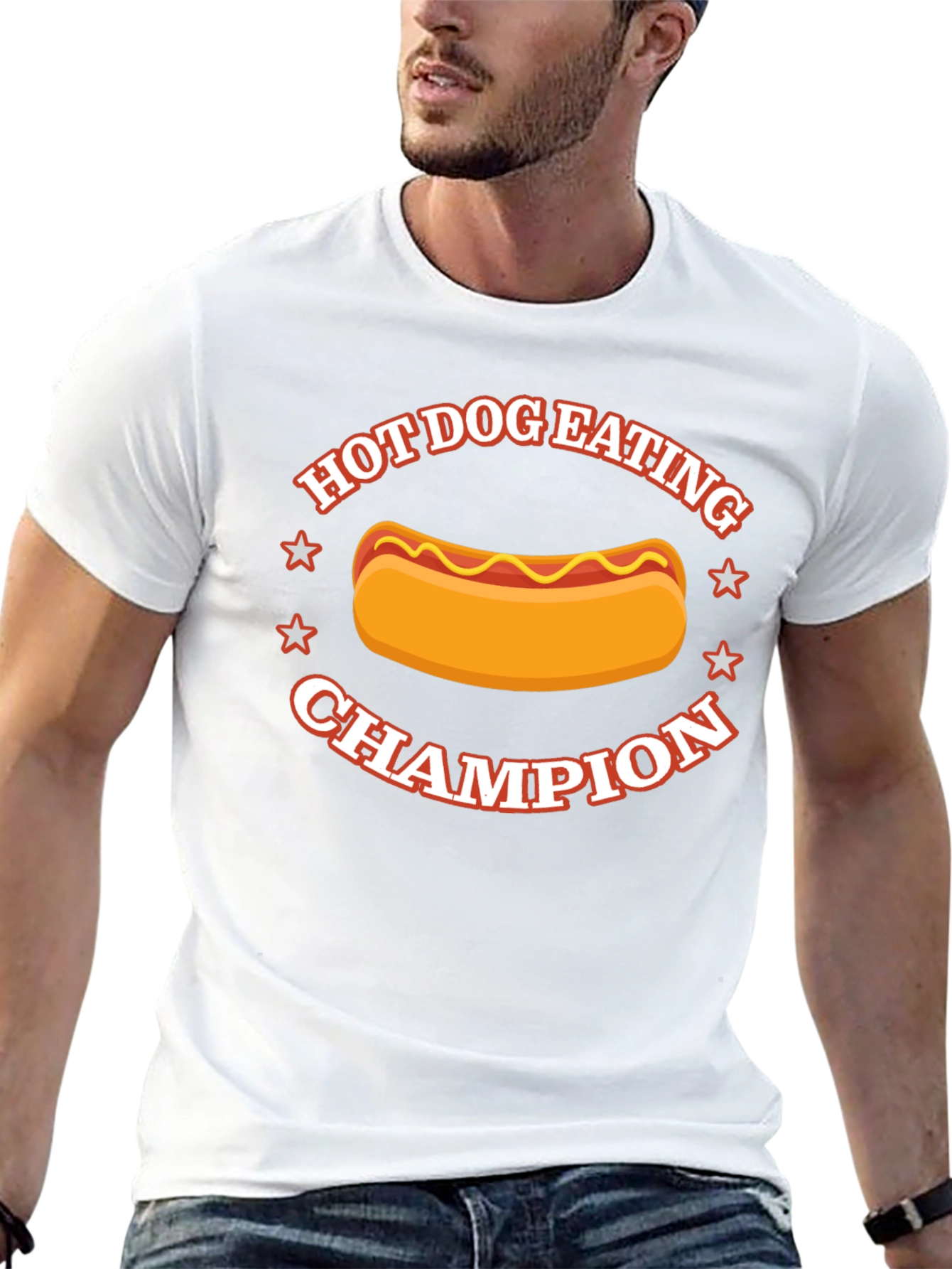 Hot Dog Eating Champion Black T-Shirt