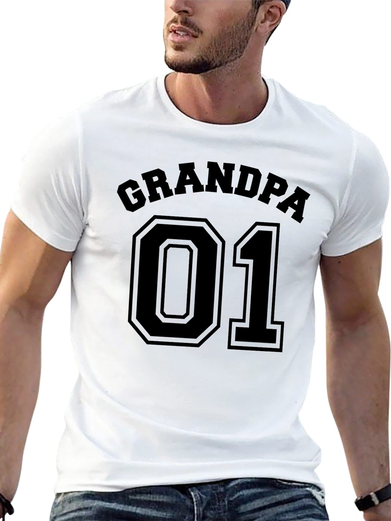 Grandpa 01 T-Shirt - Black Graphic Tee