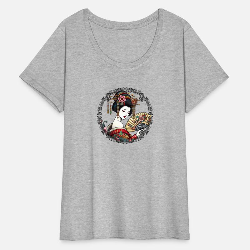 Elegant Geisha with Ornate Fan