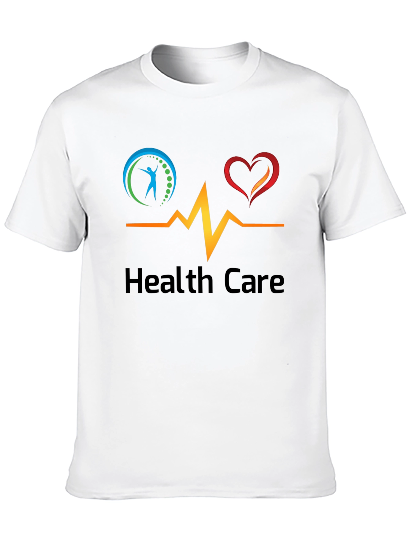 Health Care Graphic Black T-Shirt