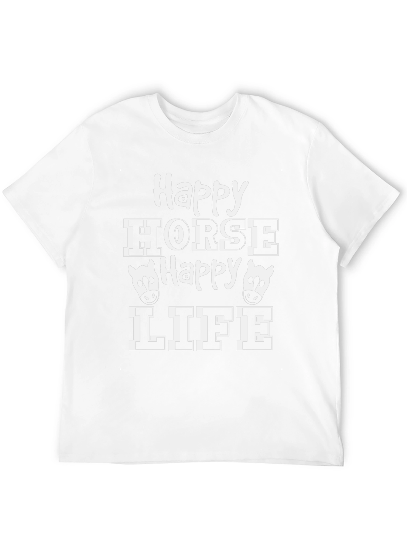 Happy Horse Happy Life Graphic T-Shirt