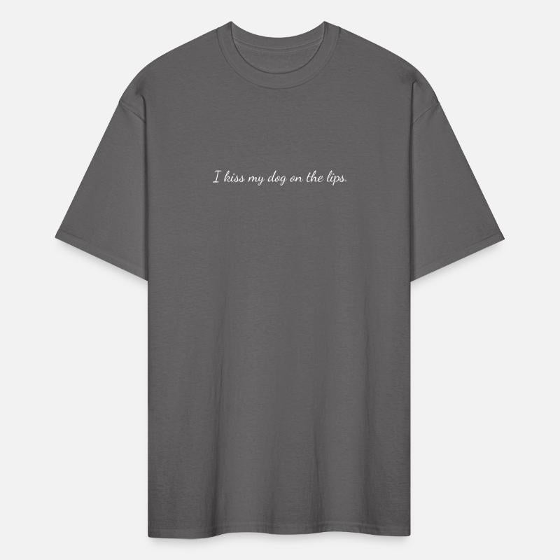Funny sarcastic dog slogan, funny kissing dogs