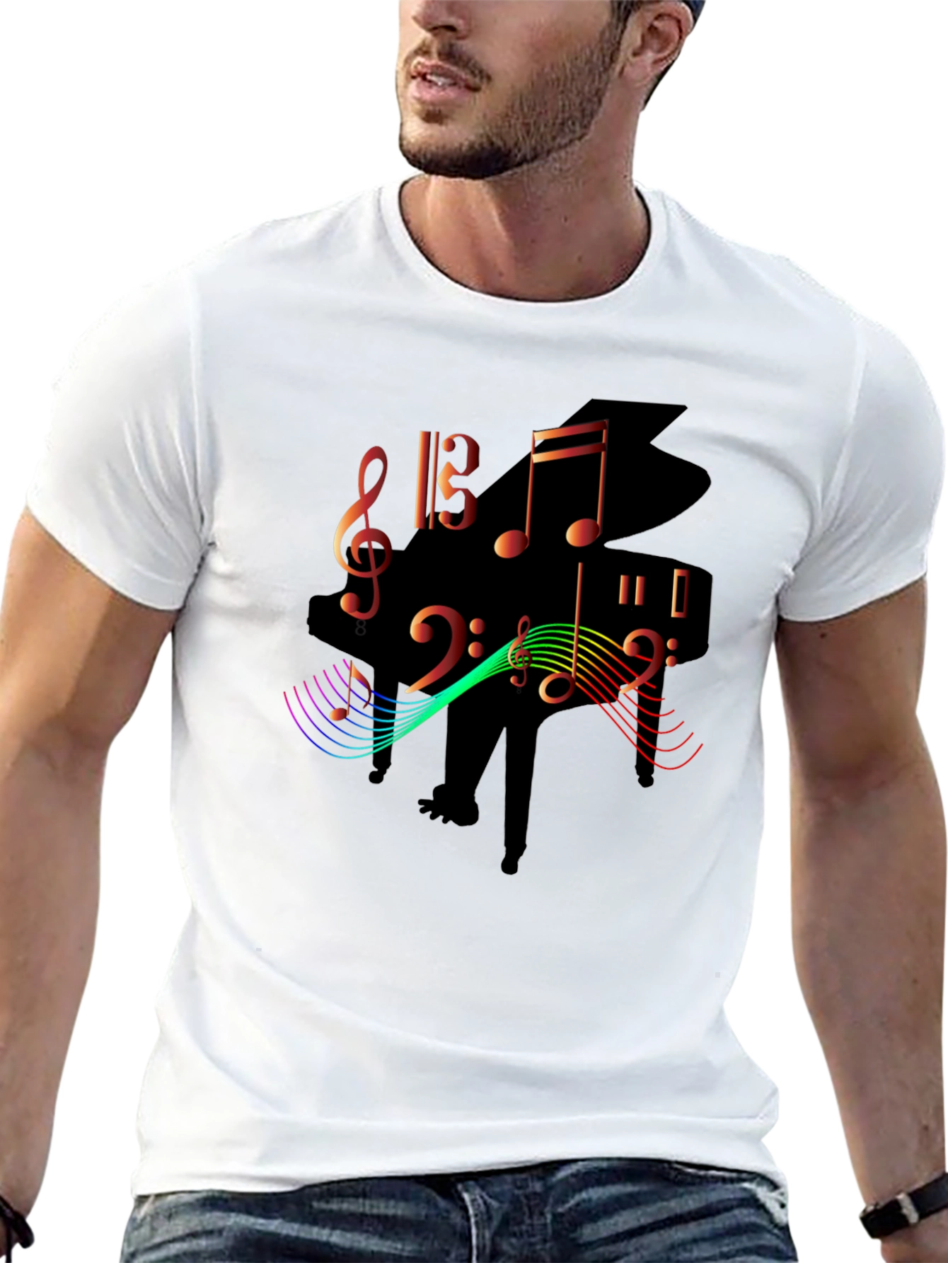 Musical Piano Graphic T-Shirt