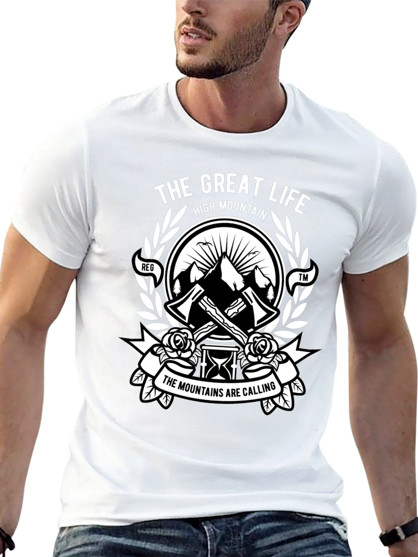 Great Life High Mountain Black T-Shirt