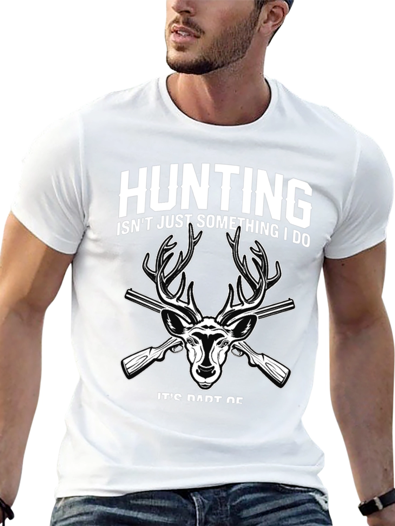 Hunting T-Shirt: Deer & Guns Design