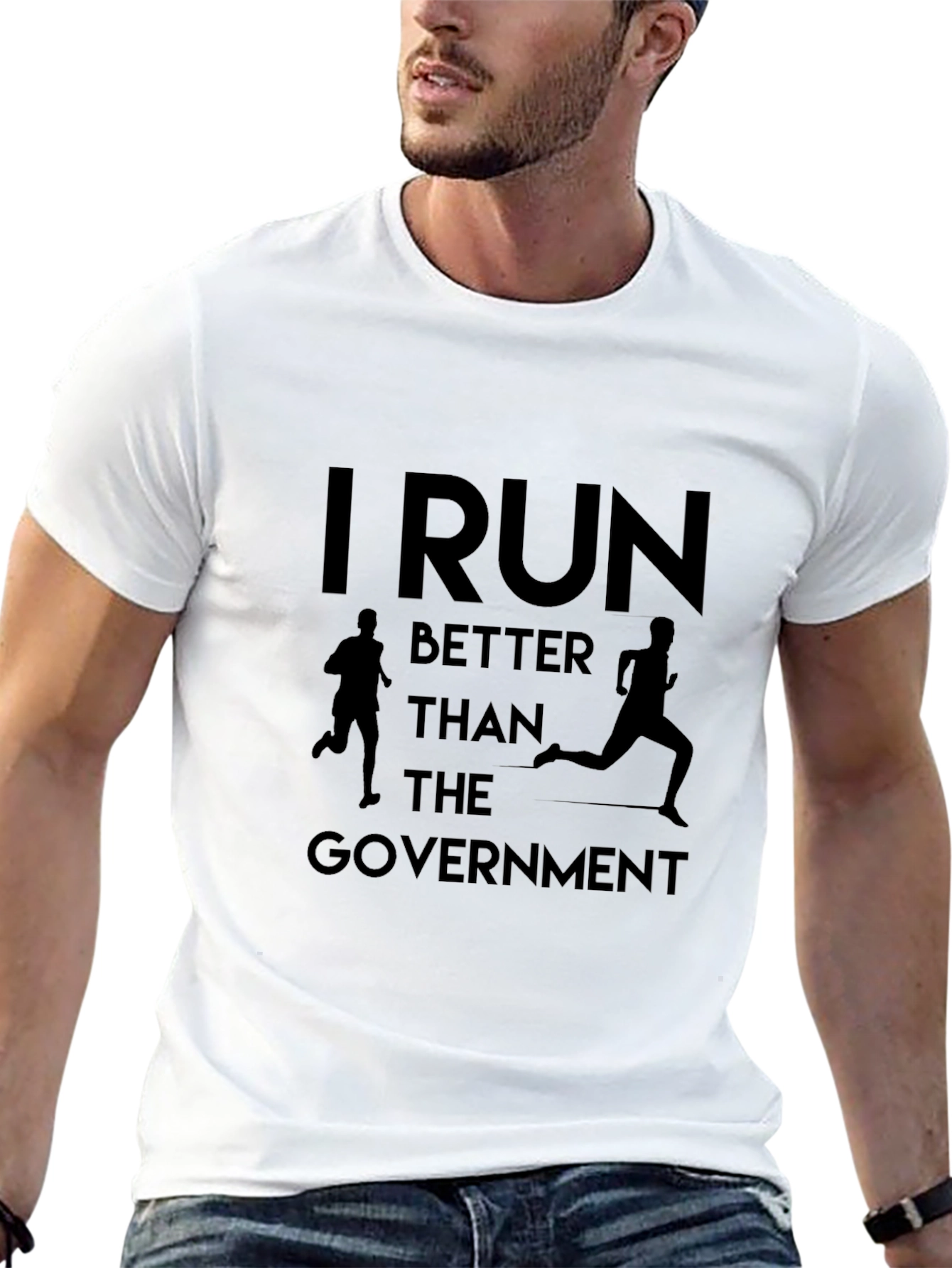 I Run Better Than The Government Graphic Tee