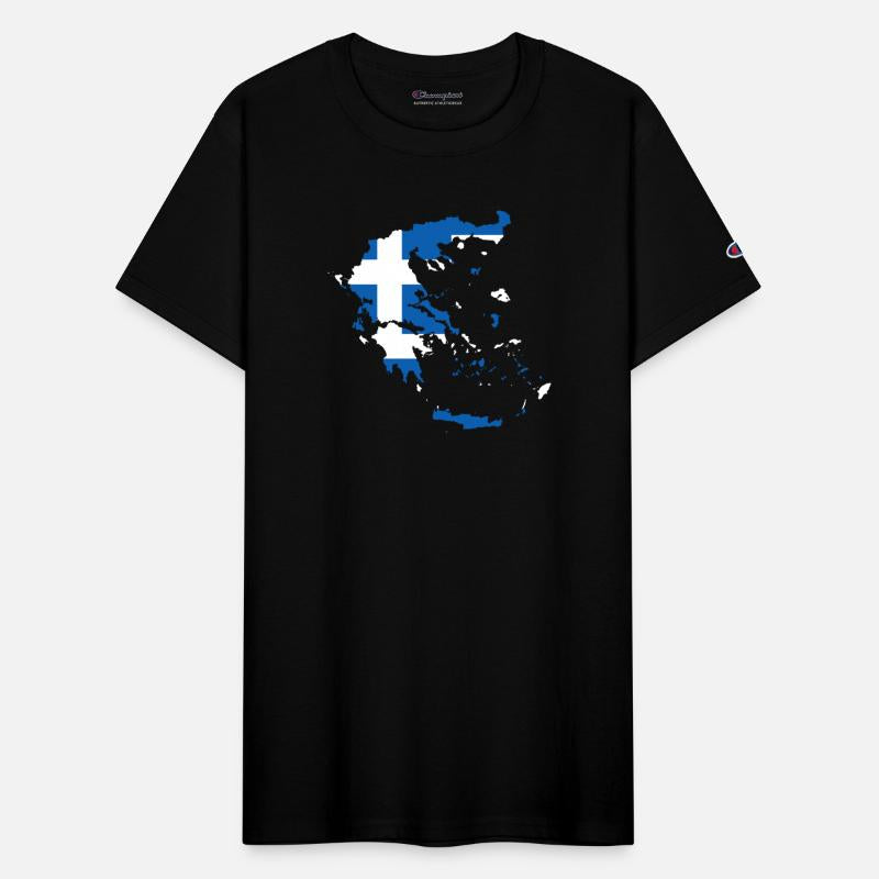 Greece Map Flag