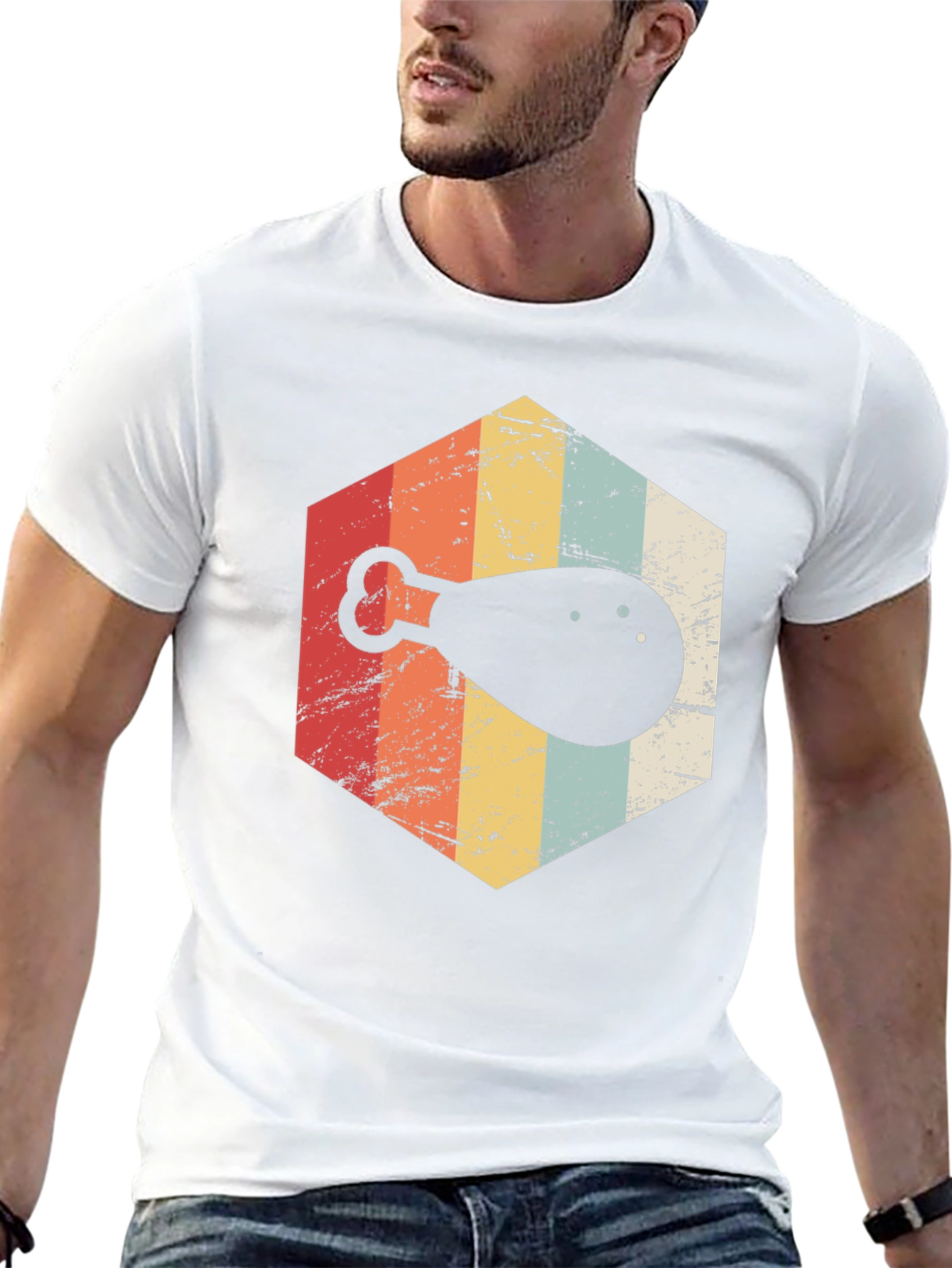 Retro Chicken Leg Graphic T-Shirt