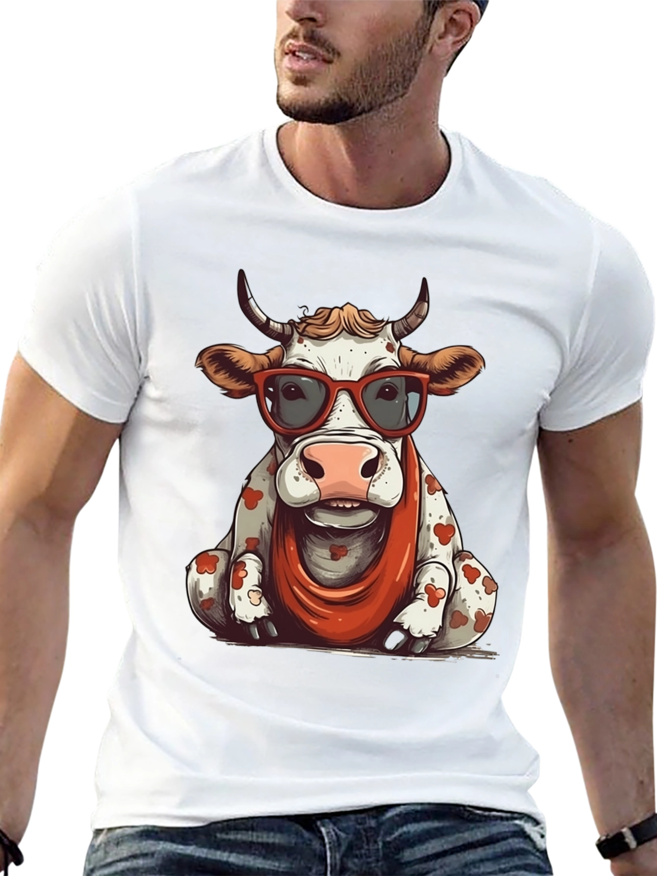 Cow T-Shirt with Glasses