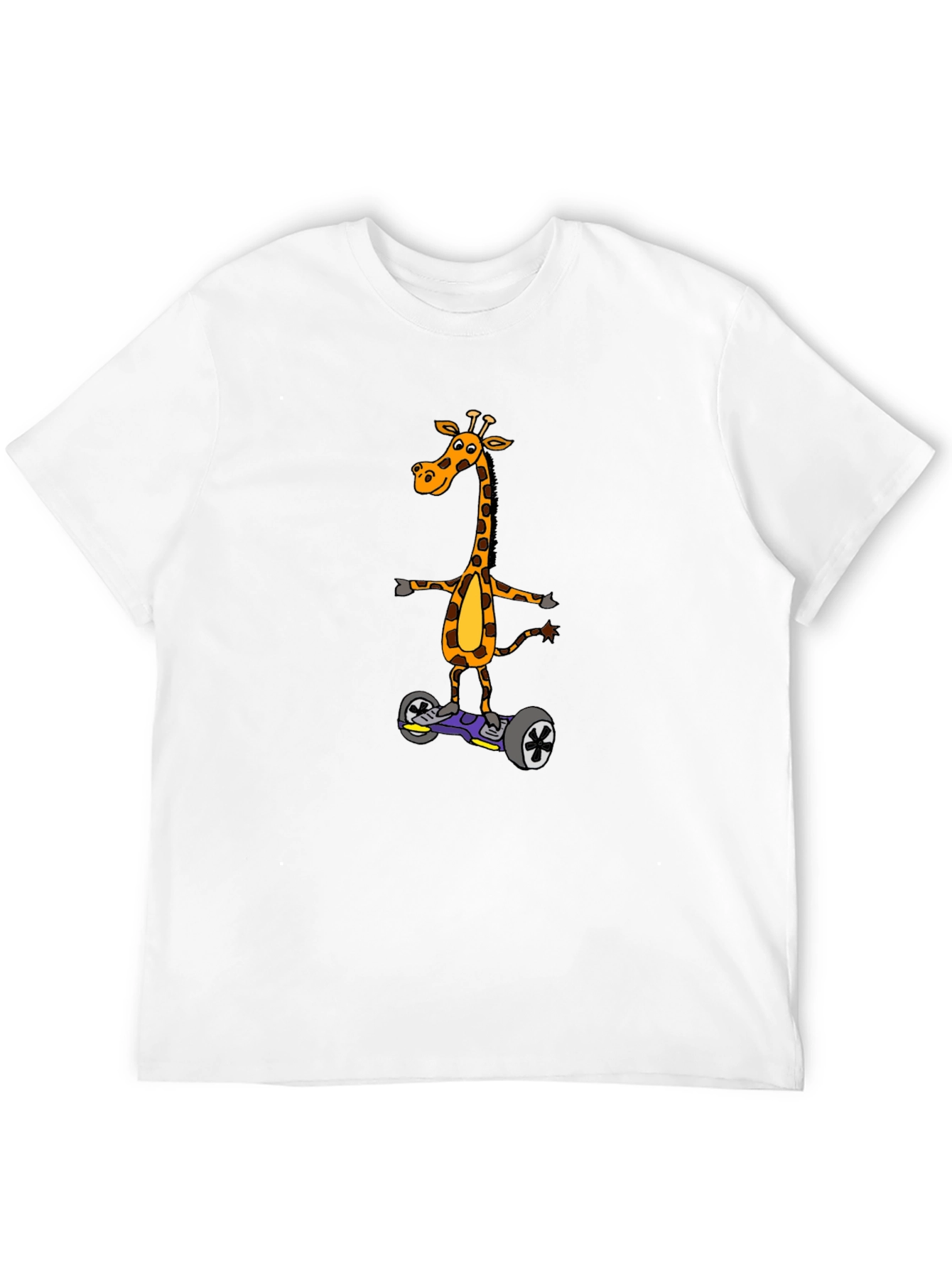 Giraffe on Hoverboard T-Shirt