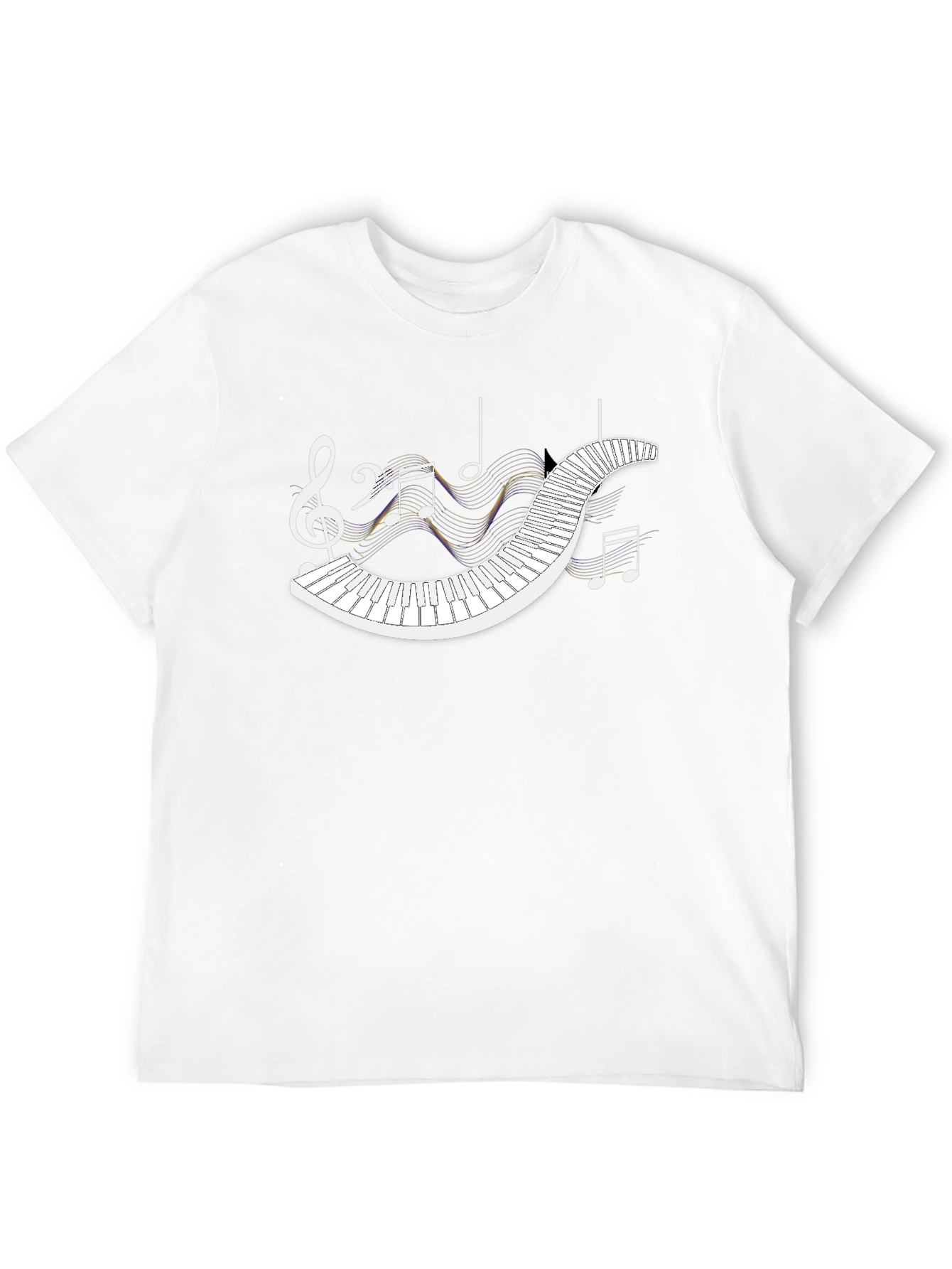 Musical Piano T-Shirt - Black Graphic Tee