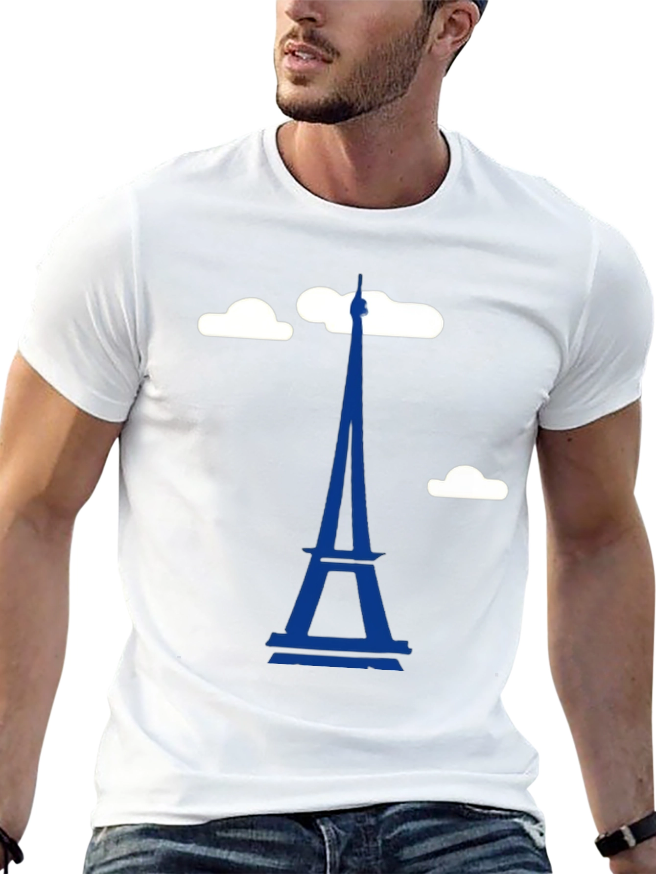 Eiffel Tower Graphic T-Shirt - Trendy Black Tee