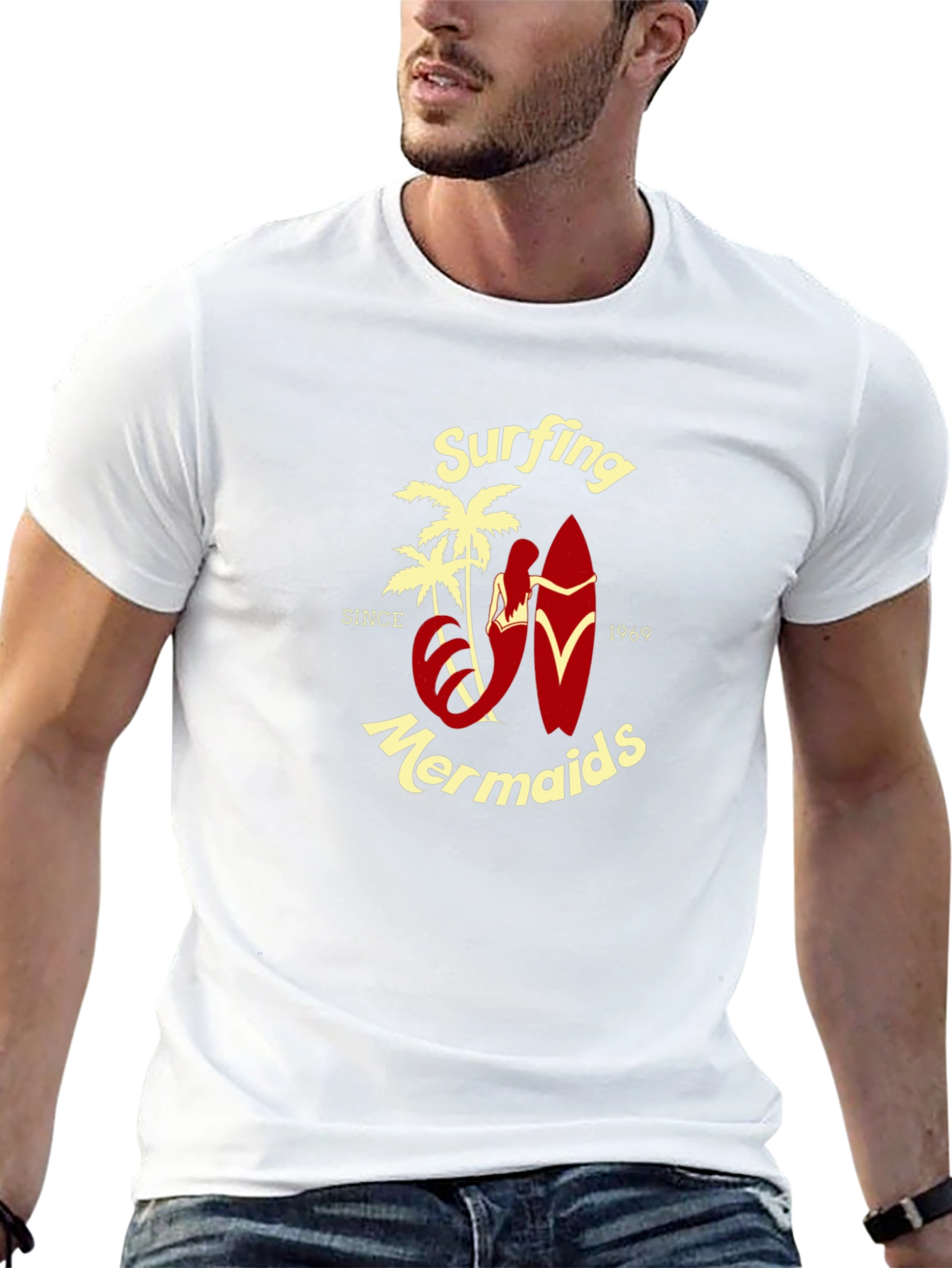 Surfing Mermaids Since 1969 Graphic T-Shirt