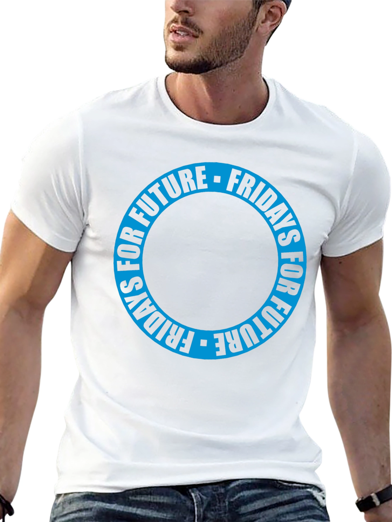 Fridays for Future Black T-Shirt - Circular Design