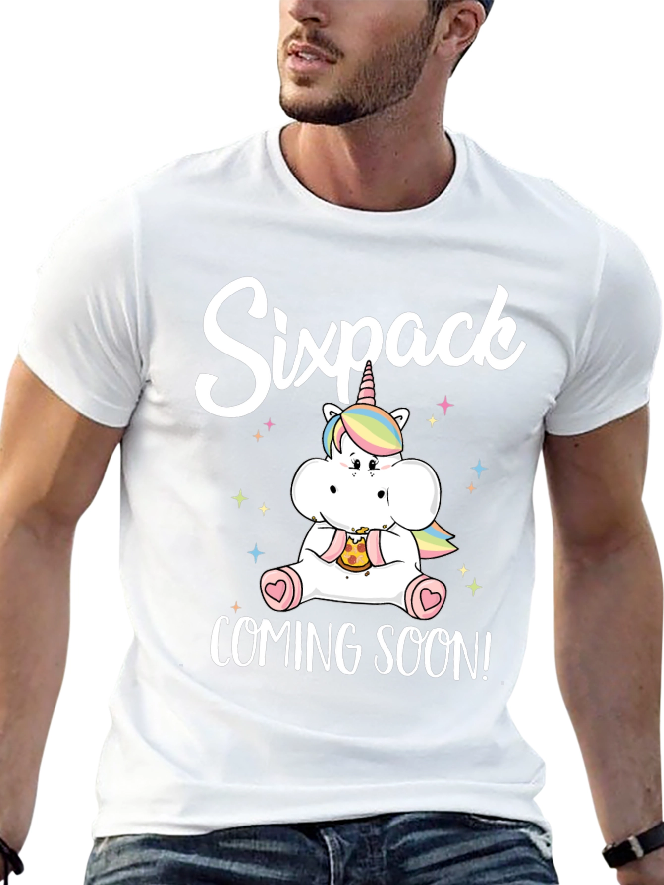 Sixpack Coming Soon Unicorn T-Shirt