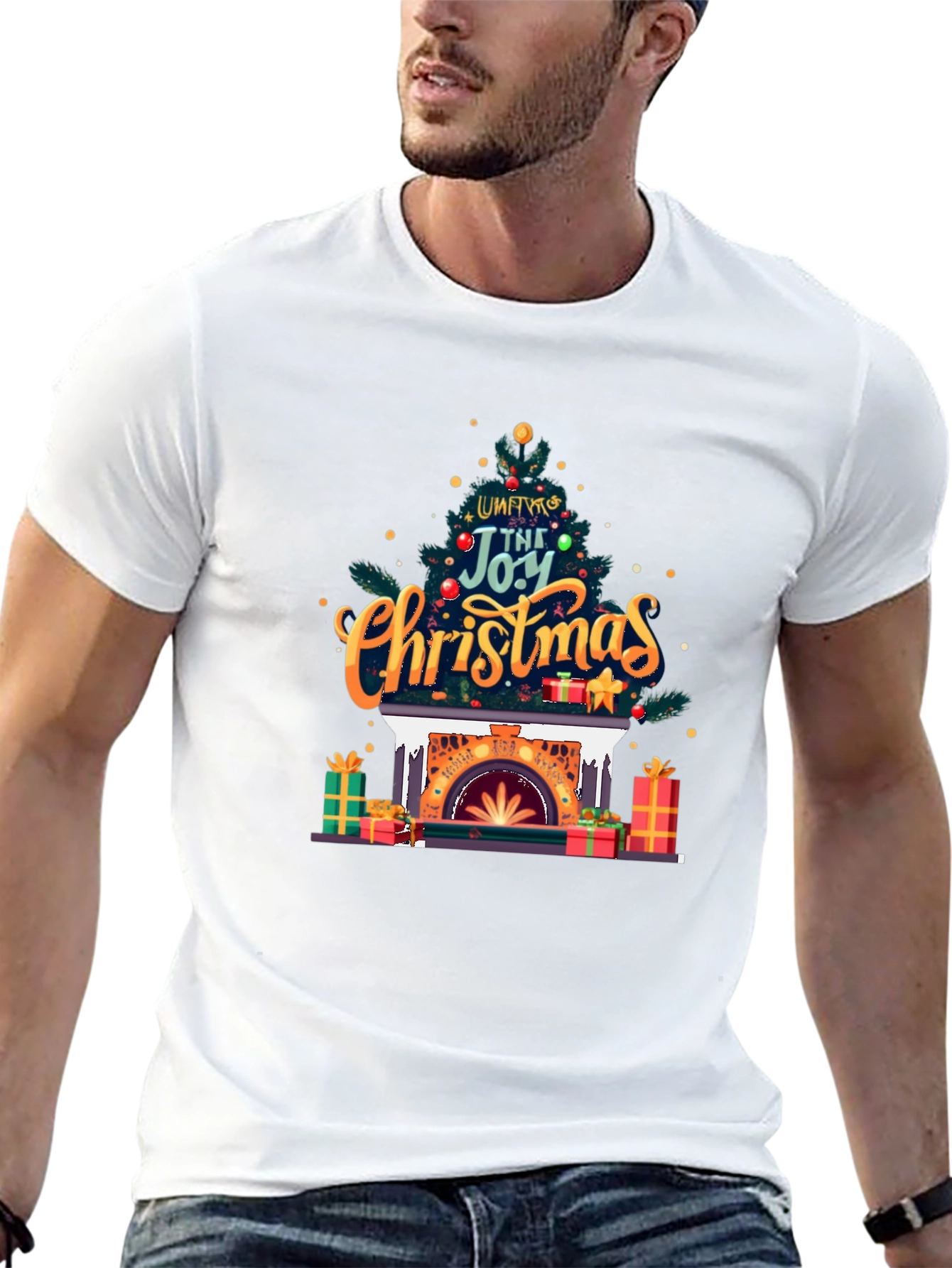 Joy of Christmas Fireplace T-Shirt