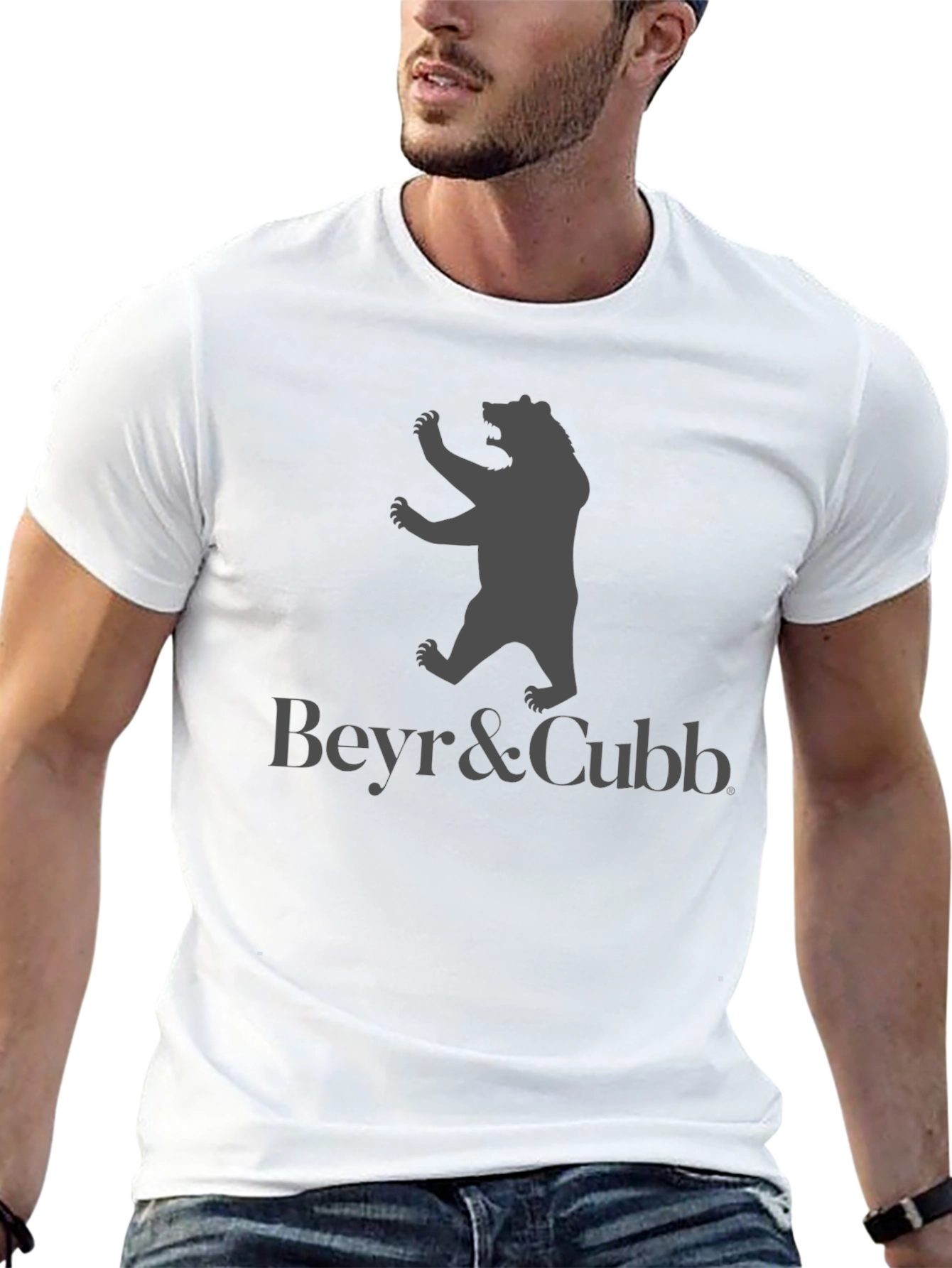 Beyer & Cubb Bear Graphic T-Shirt - Black