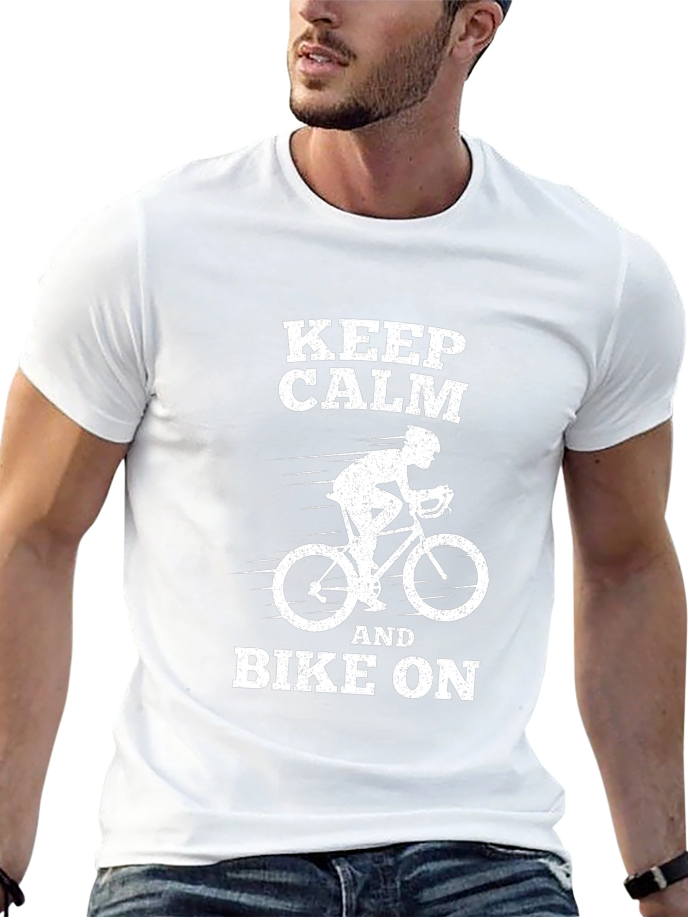 Keep Calm and Bike On T-Shirt