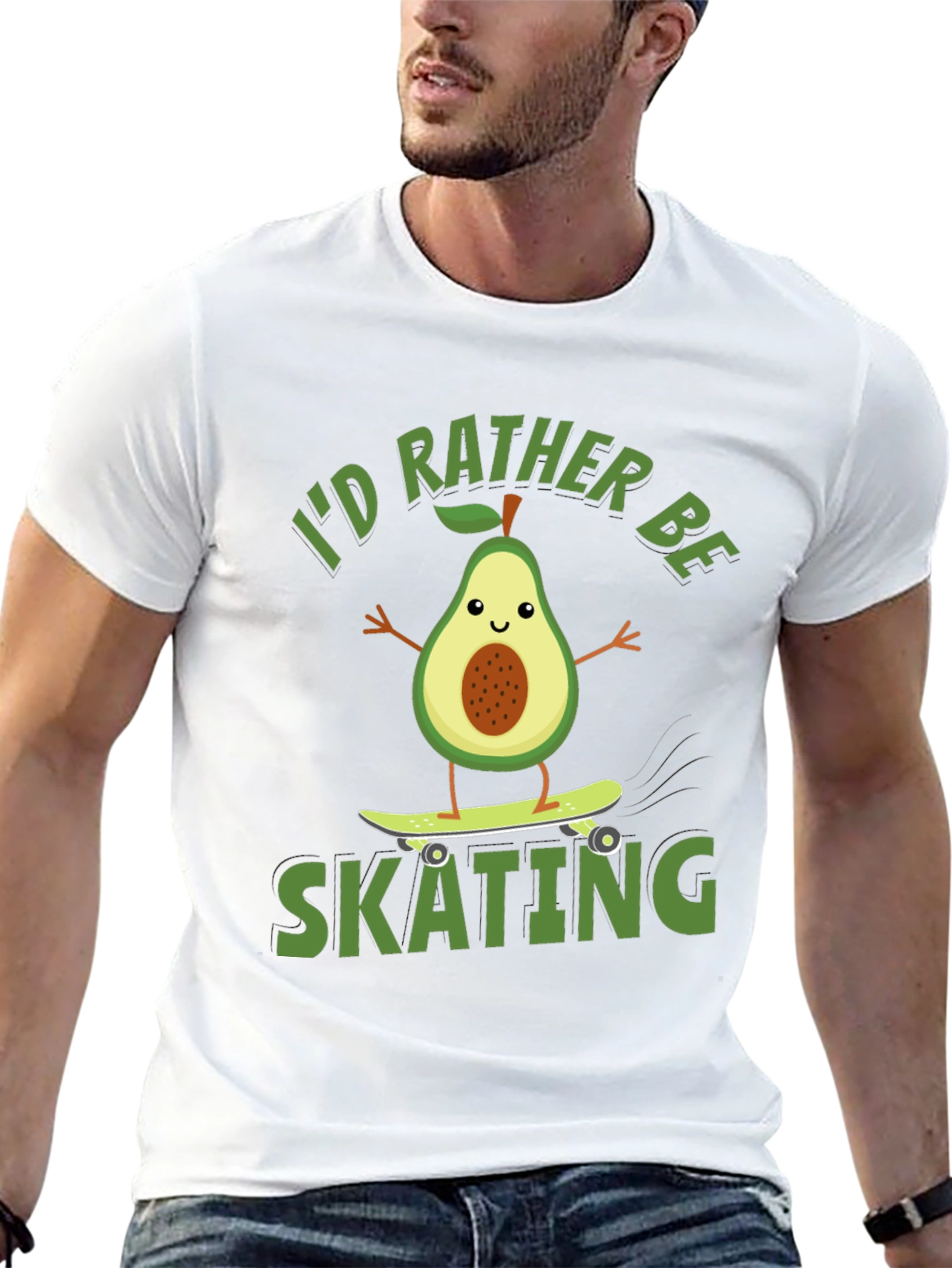 Avocado Skating T-Shirt - Id Rather Be Skating